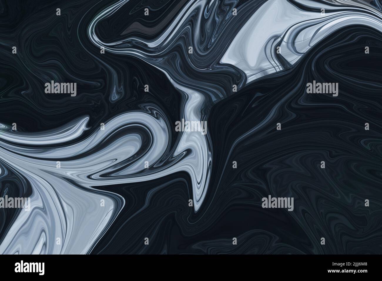 Blue Waves Abstract Liquid Marble, Elegant Texture Luxury and Simple Background, Liquid marble design abstract painting White and Blue Pattern Stock Photo