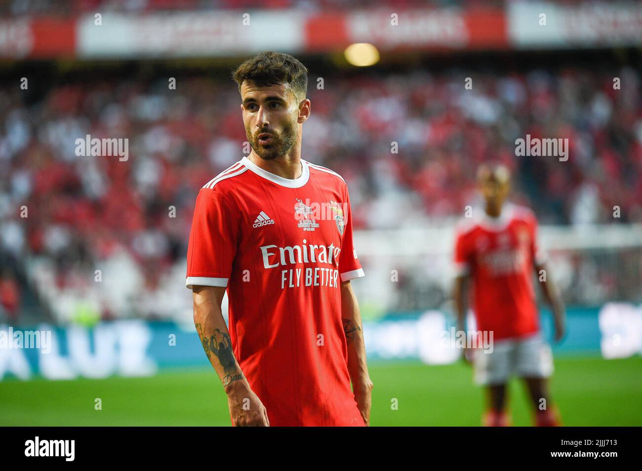 Lisbon, Portugal. 26th July, 2022. Rafa Silva from Benfica seen during the Eusebio Cup football match between Benfica and Newcastle at Estadio da Luz. Final score: Benfica 3:2 Newcastle. (Photo by Bruno de Carvalho/SOPA Images/Sipa USA) Credit: Sipa USA/Alamy Live News Stock Photo
