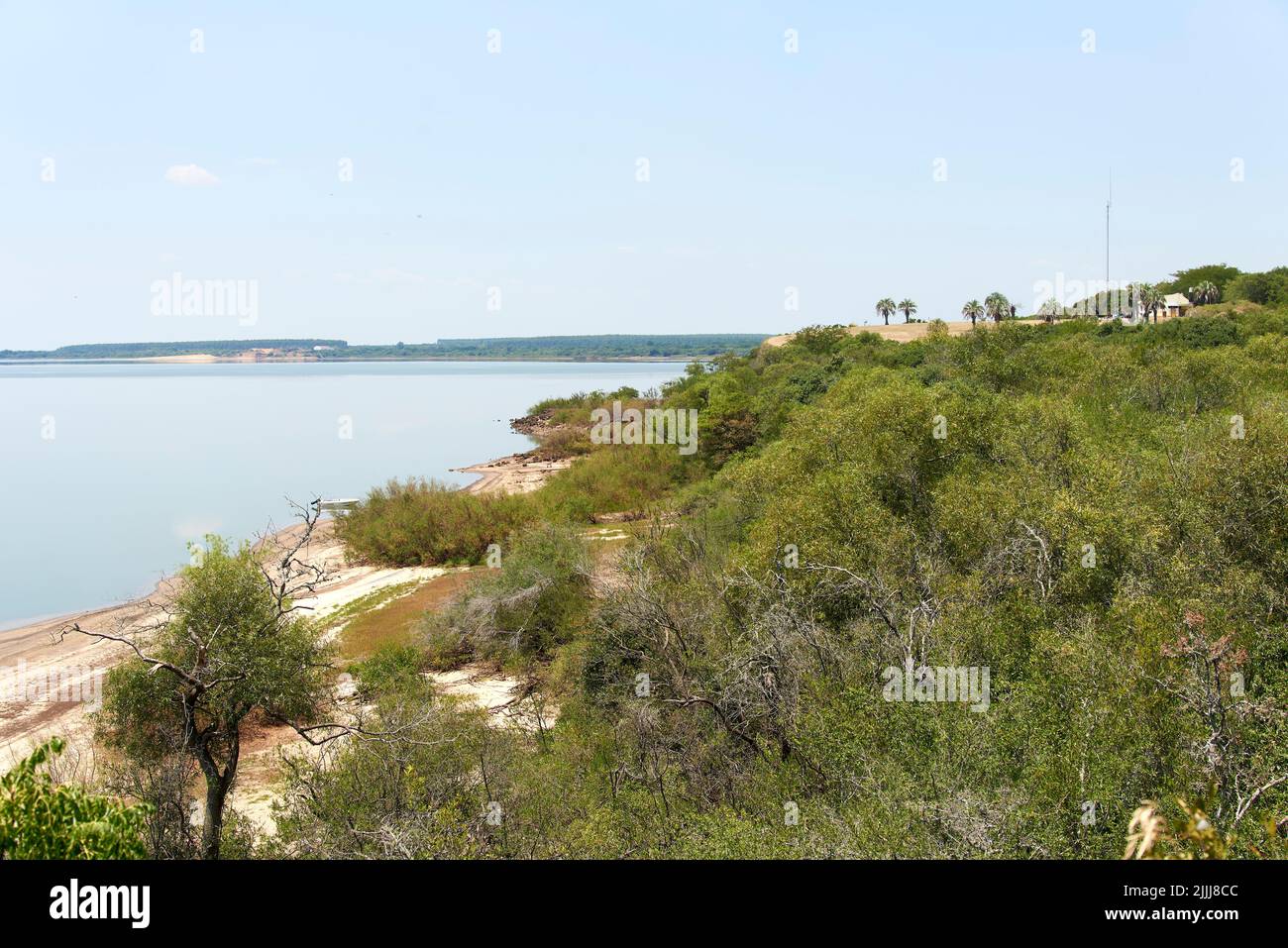 Summer landscape without people in El Palmar National Park, Entre Rios ...