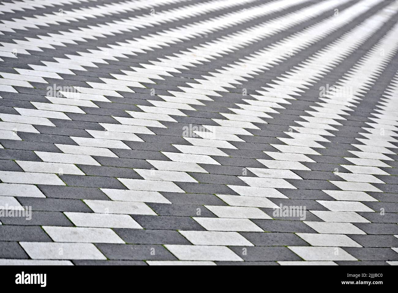 abstract street stone zigzag surface closeup, modern industry diversity Stock Photo