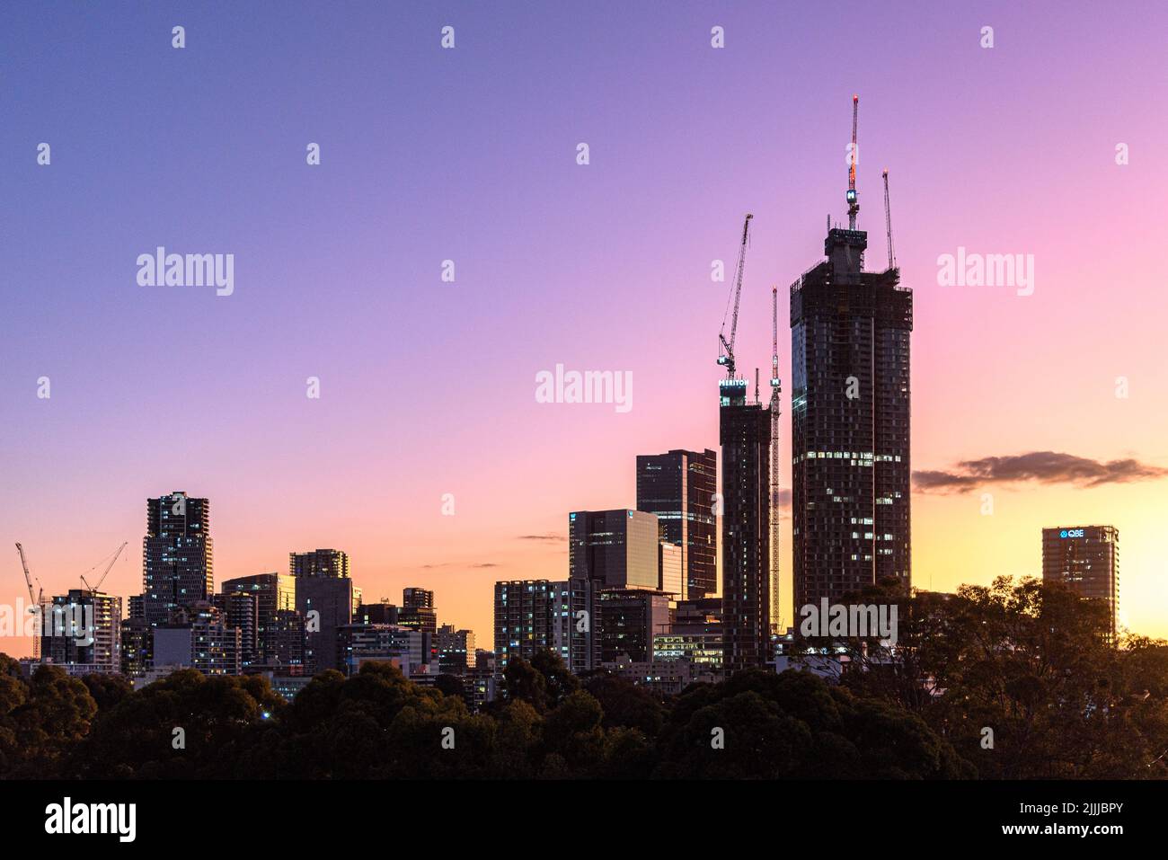 The Parramatta skyline, featuring the underconstruction 180