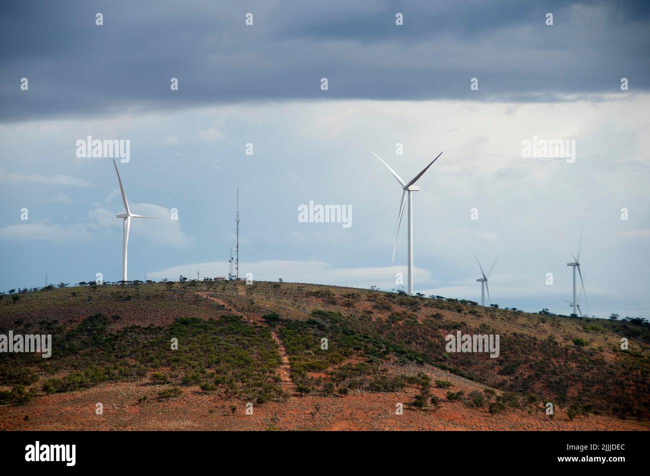 Lincoln Gap 1 Wind Turbines - South Australia Stock Photo