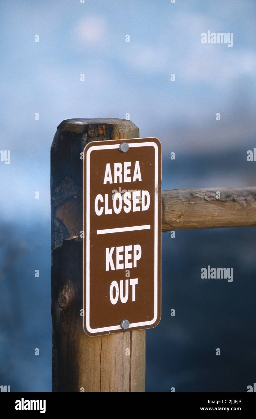 Area Closed, Keep Out Sign Stock Photo