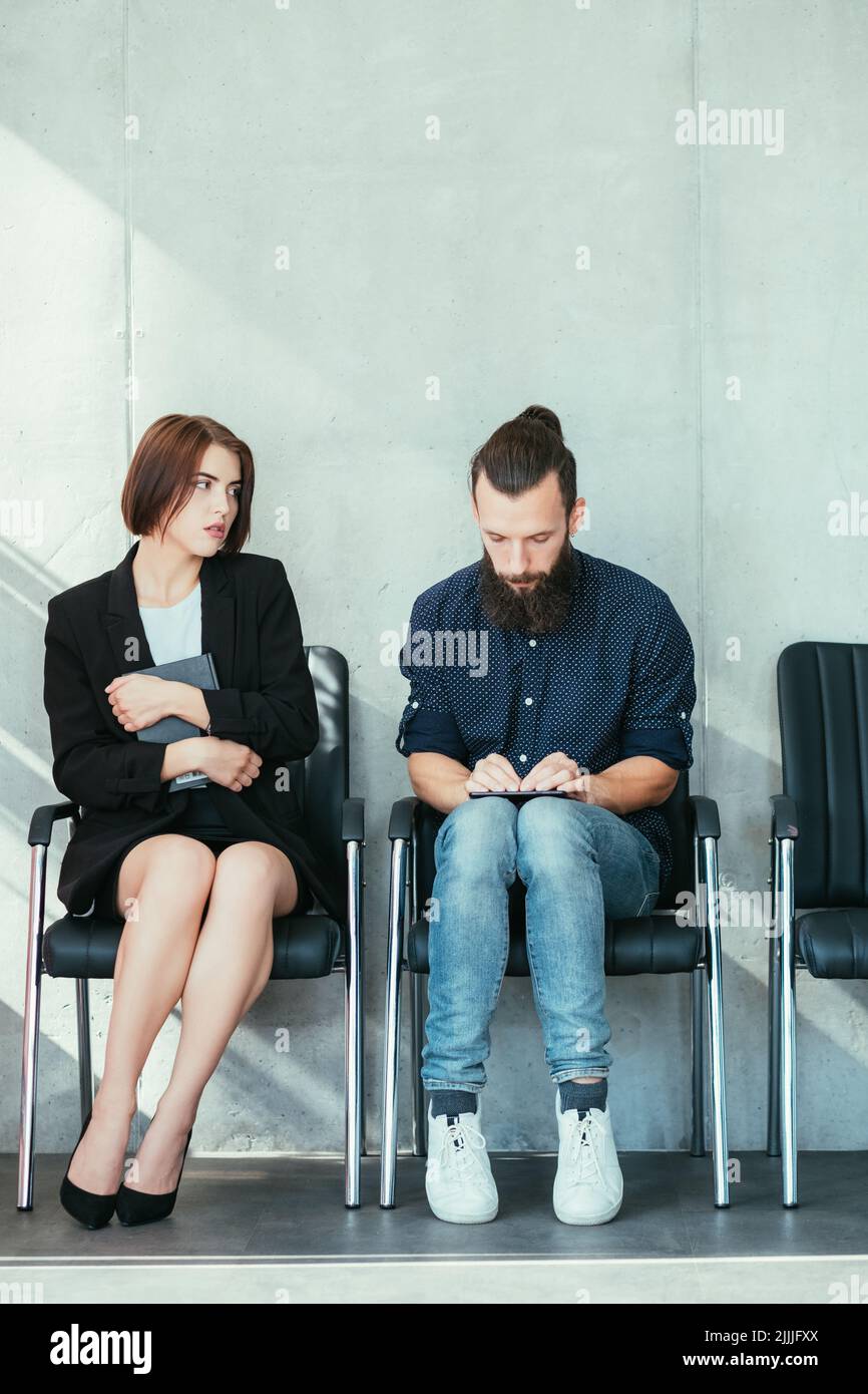 job hiring rivalry waiting applicant copy space Stock Photo