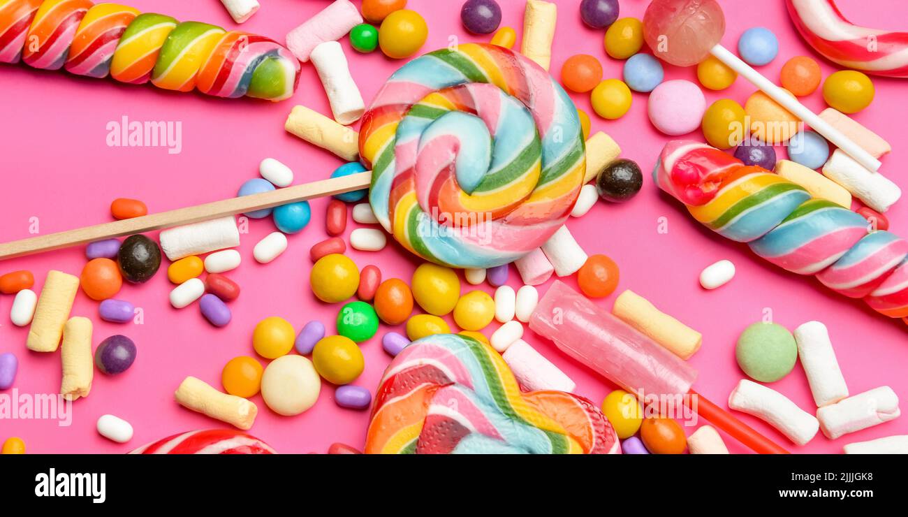 Different tasty dragee candies hi-res stock photography and images - Alamy