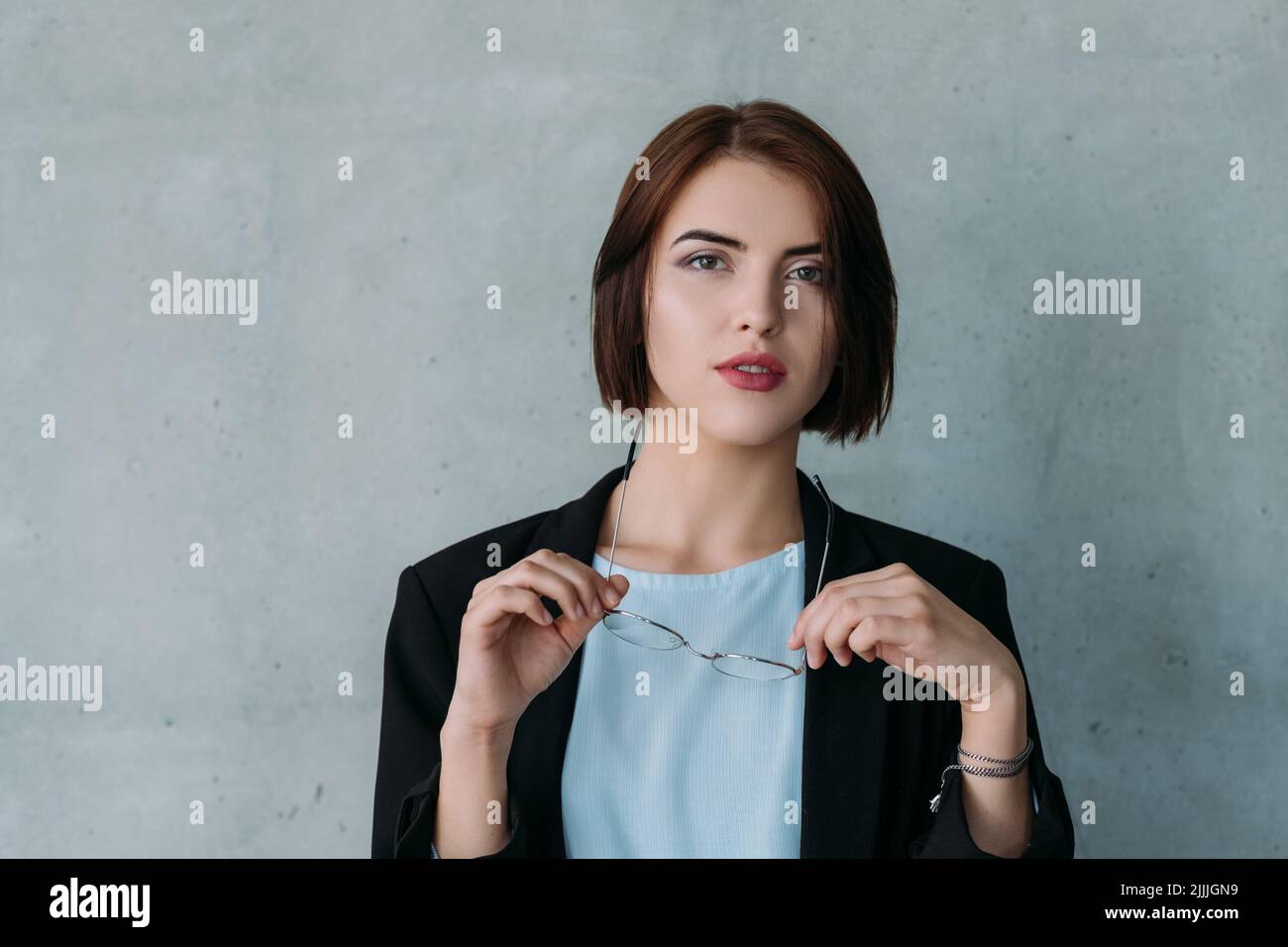 ambitious corporate intern female business Stock Photo