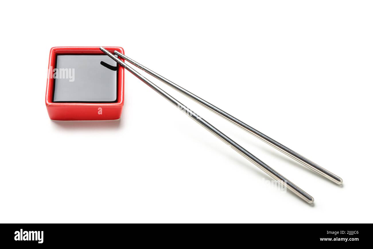 Soy sauce red chopsticks Cut Out Stock Images & Pictures - Alamy