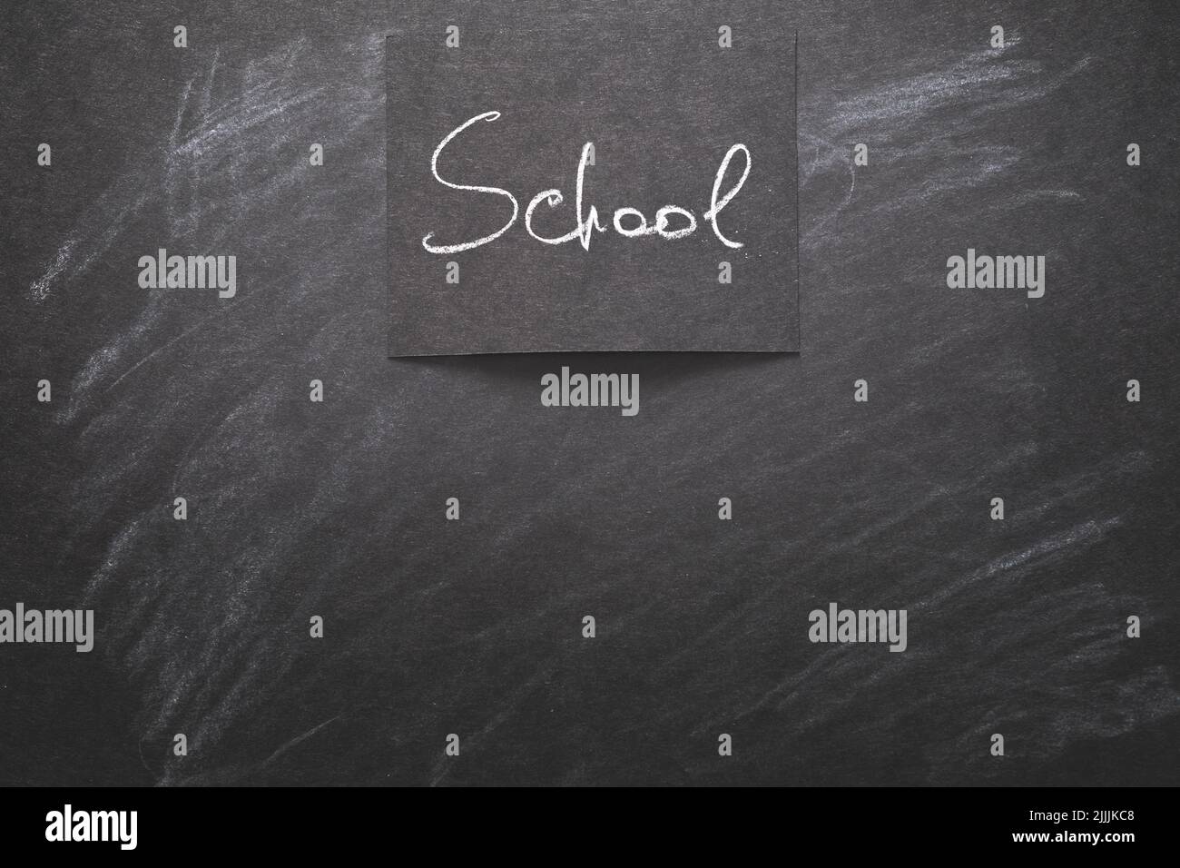 school written black chalkboard education study Stock Photo