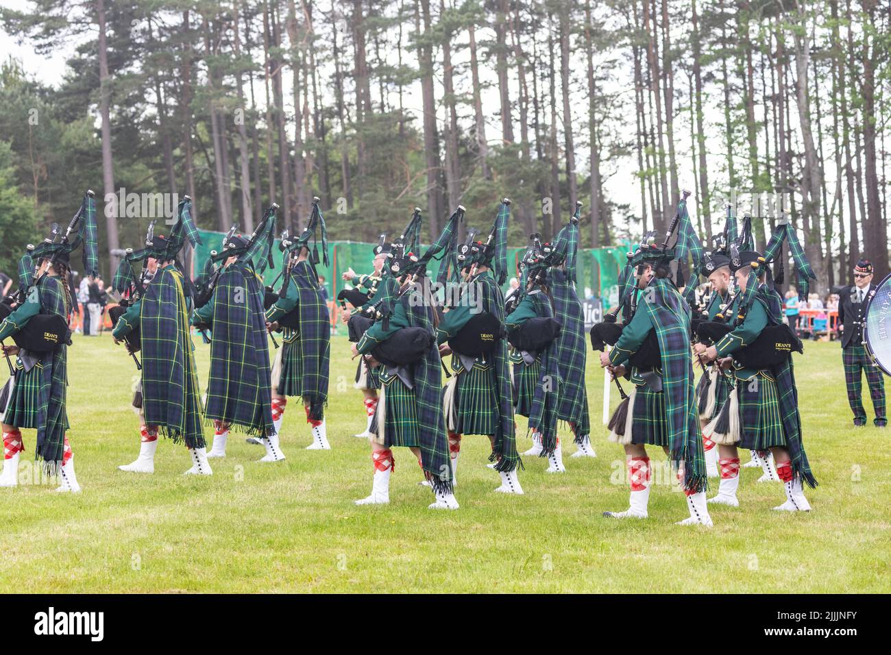 Highland games being held in Tomintoul Moray on 17 July 2022, Scotland, Stock Photo