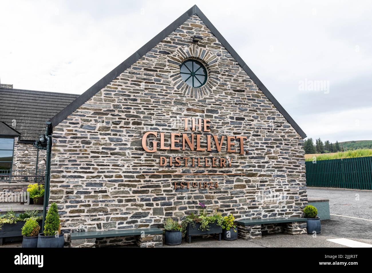The Glenlivet Scotch Whisky Distillery in Ballindalloch,Speyside,Scotland, summer 2022 Stock Photo