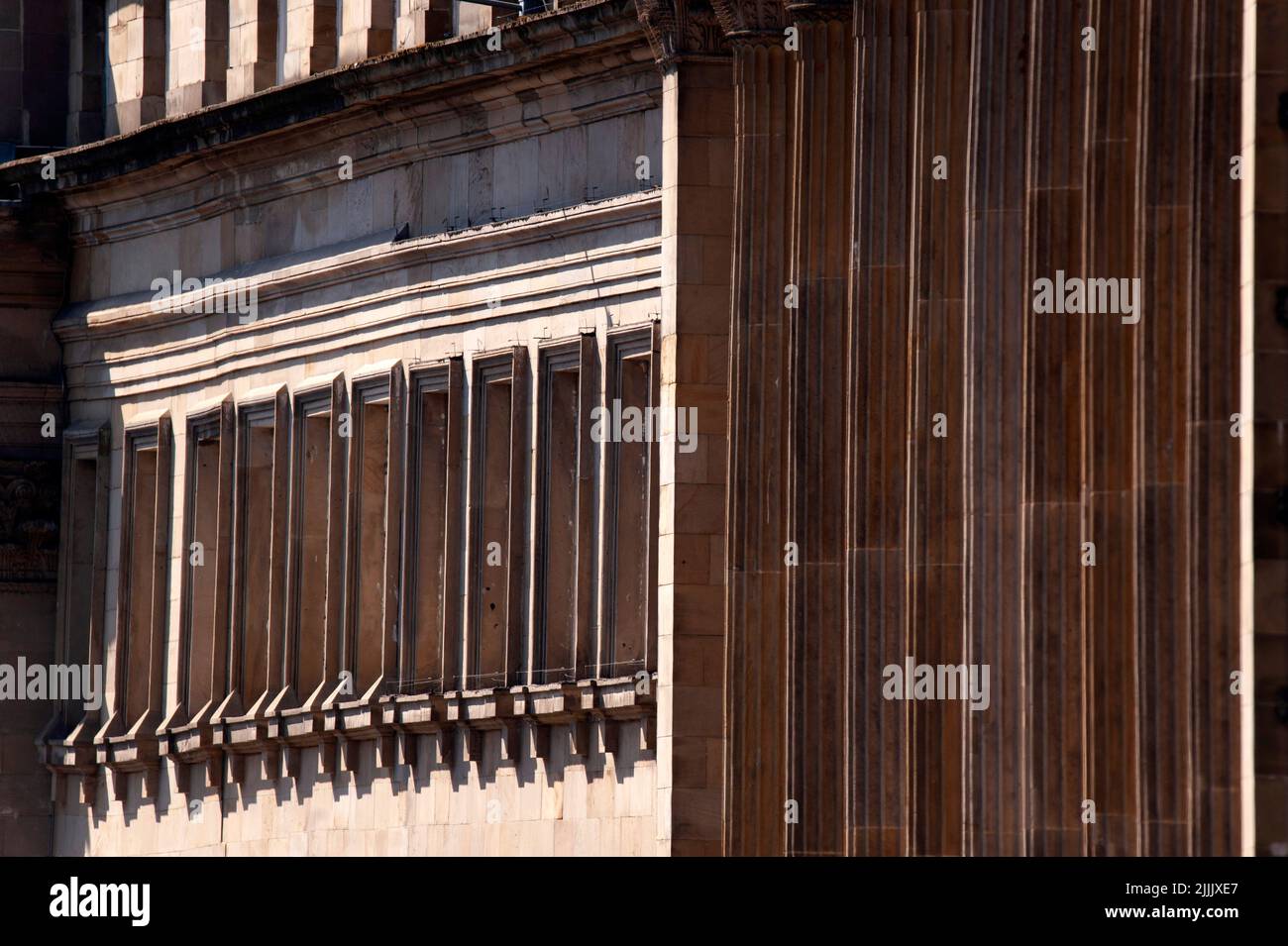 Architectural details of Grey Street, Newcastle upon Tyne Stock Photo