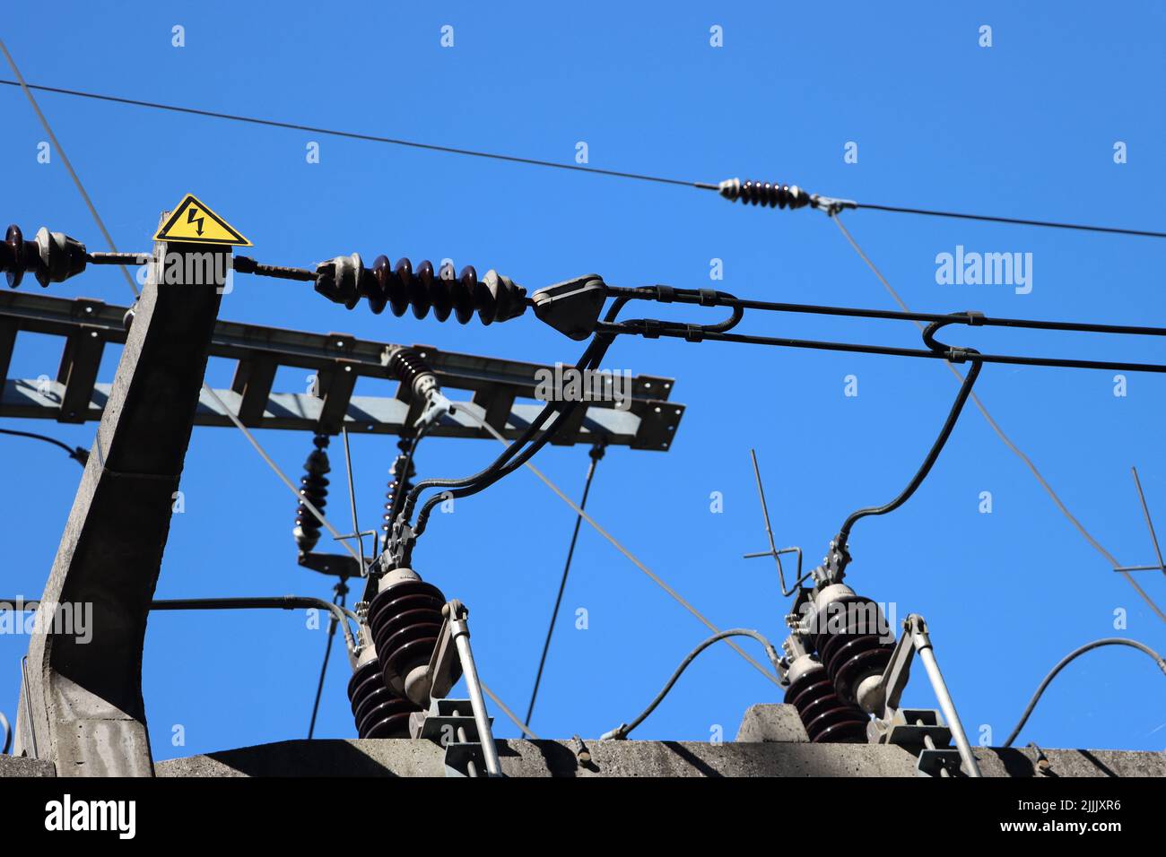 high voltage terminal. electric transfer station with high voltage
