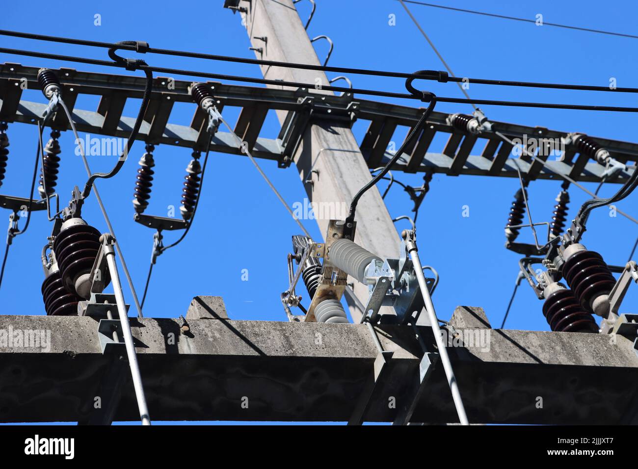 high voltage terminal. electric transfer station with high voltage