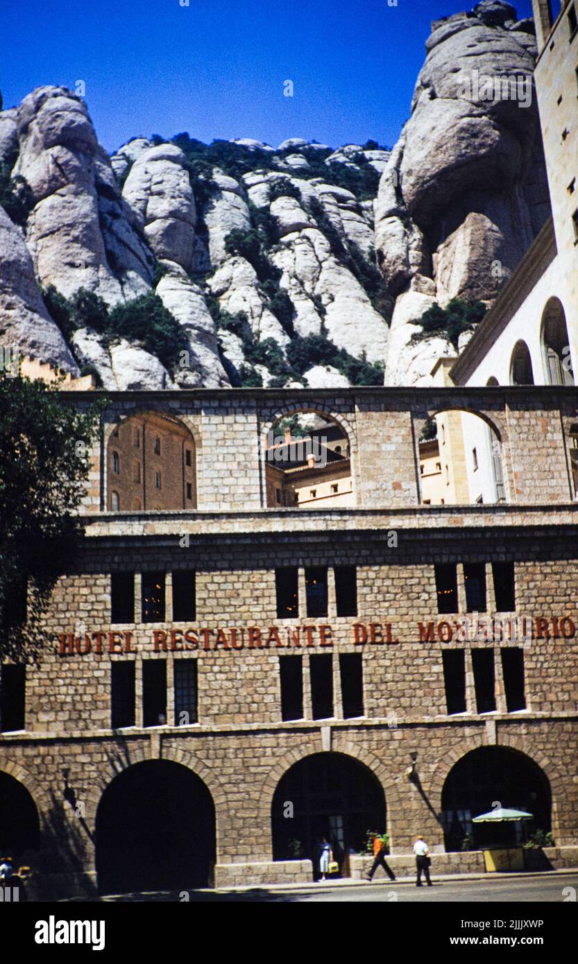 Hotel Restaurante del Monasterio, Montserrat, Catalonia, Spain, 1958 Stock Photo