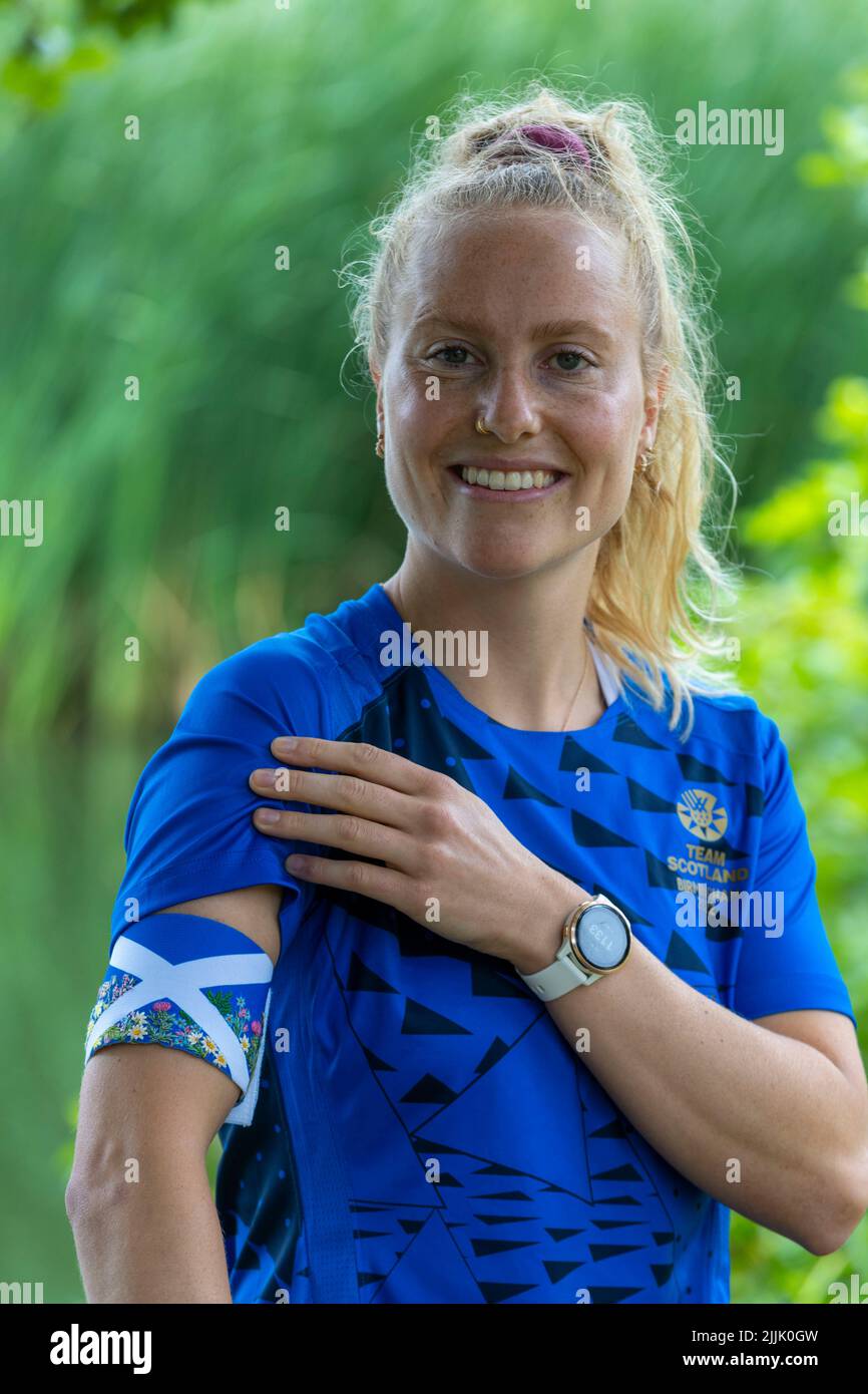 Handout photo dated 24-07-2022 of Team Scotland's Fiona Burnet as they announce her as one of their first Sustainability Captains ahead of the Commonwealth Games in Birmingham. Fiona is already active ambassadors of climate action, and will assist Commonwealth Games Scotland with our Sustainability Action Plan ahead of the Commonwealth Games in Birmingham. Issue date: Wednesday July 27, 2022. Stock Photo