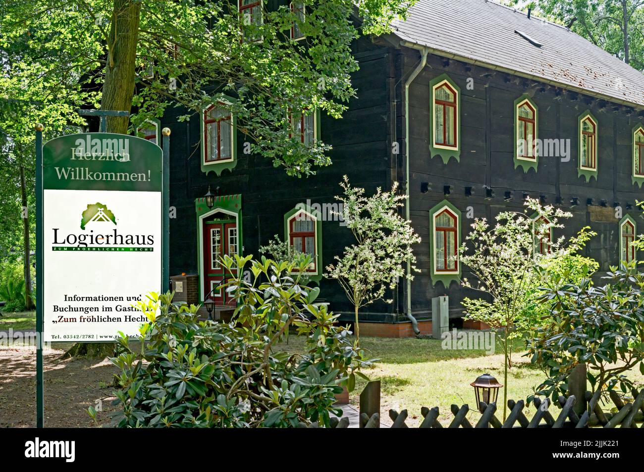 Lehde, Spreewald (Brandenburg, Germany) -Logierhaus Stock Photo