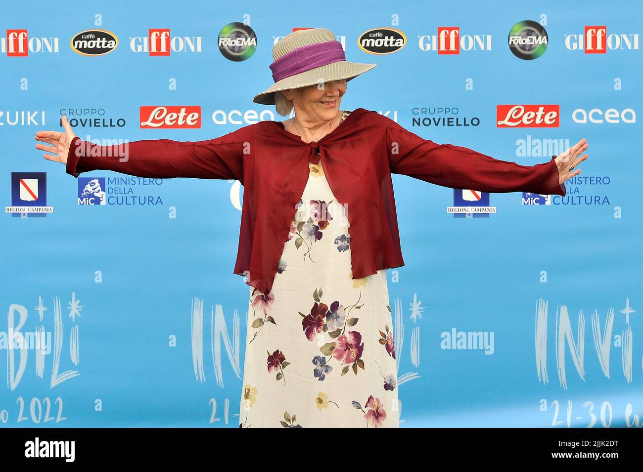 Caterina Caselli Italian singer,during the Giffoni Film Festival held from 21 to 30 July 2022, in the city of Giffoni Valle Piana. Stock Photo