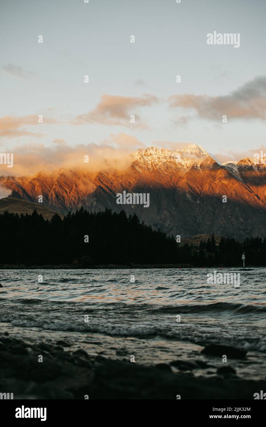 The Remarkables Mountain Range in Queenstown New Zealand Stock Photo ...