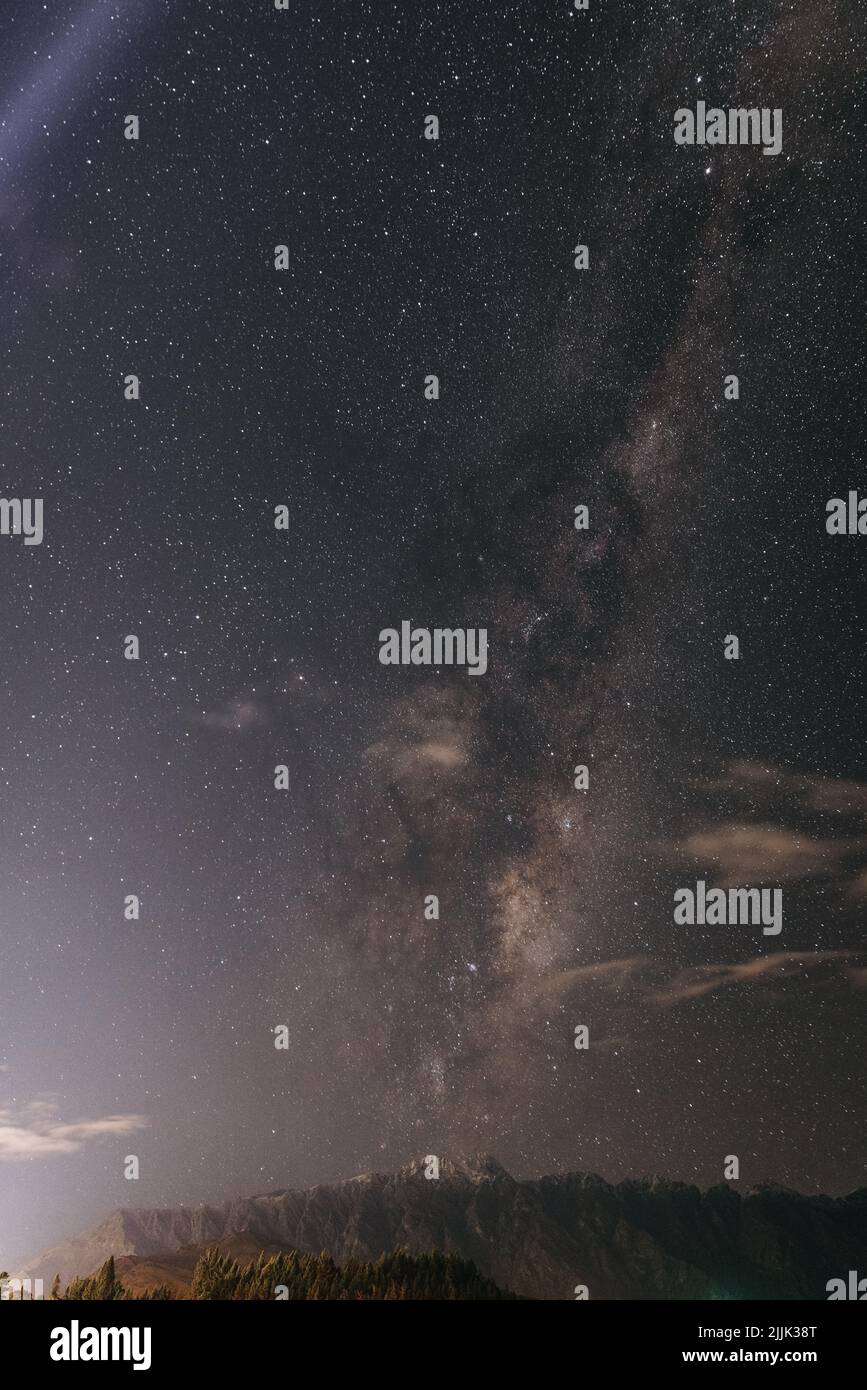 Milky way over The Remarkables, Queenstown, New Zealand Stock Photo - Alamy