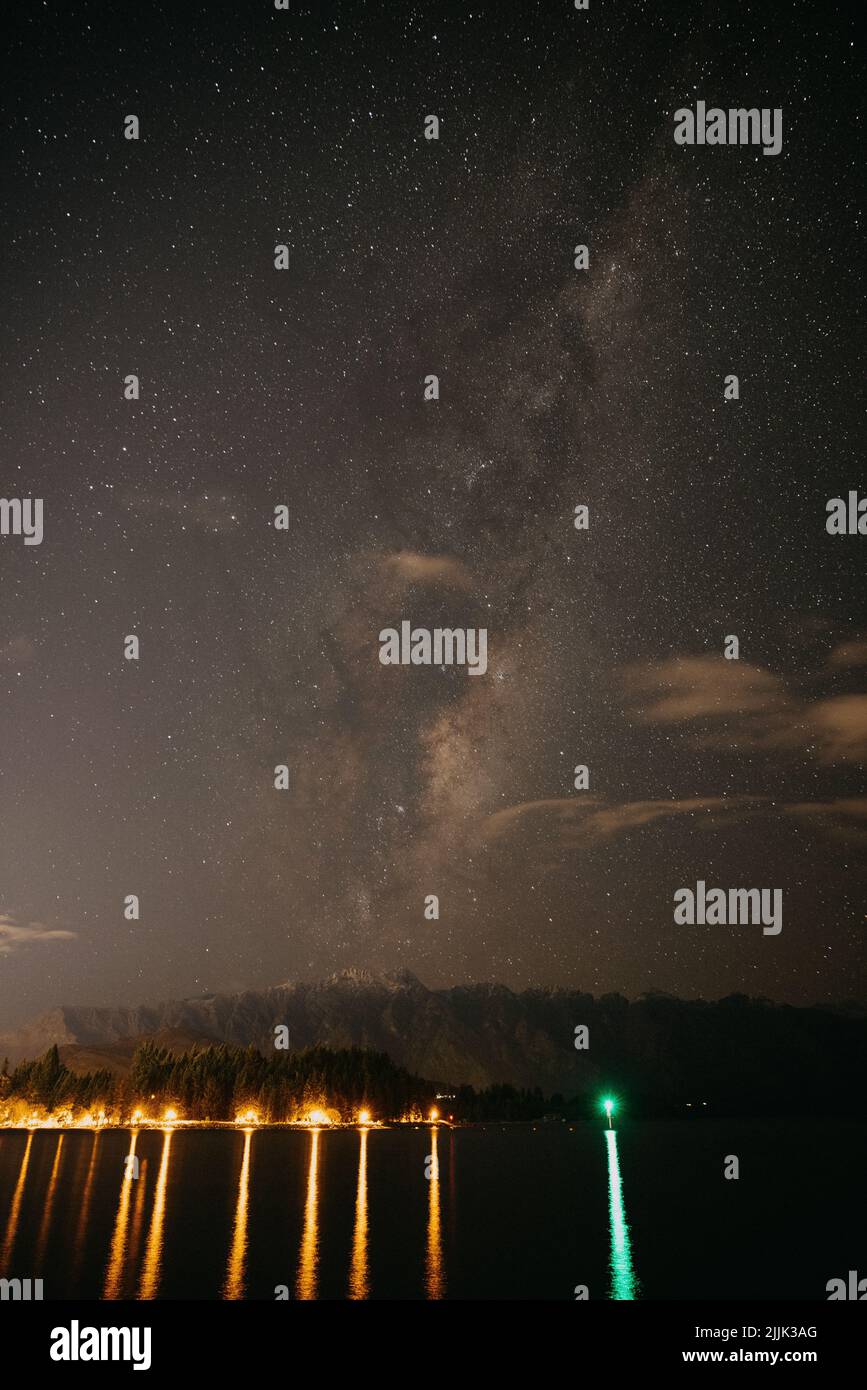 Milky way over The Remarkables, Queenstown, New Zealand Stock Photo - Alamy