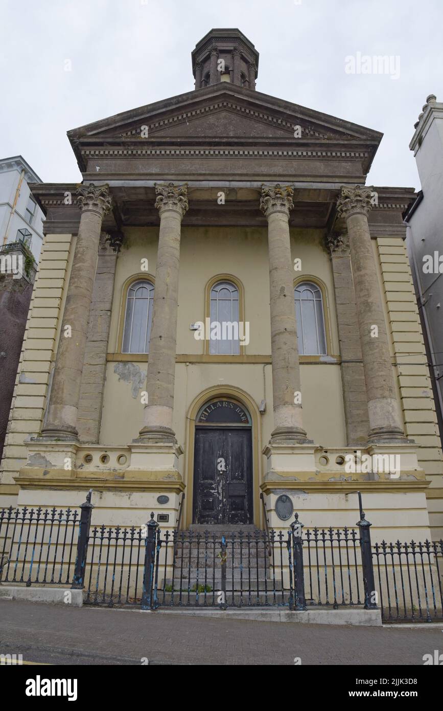 The former pillars bar in Cobh, County Cork, now empty and derelict
