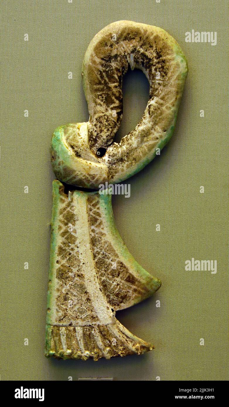 Mycenaean pottery sacral knots from Grave IV Mycenaean Greece , Mycenaean civilization, Bronze Age in Ancient Greece 1750 to 1050 BC, Mycenae, National Archaeological Museum in Athens. Stock Photo
