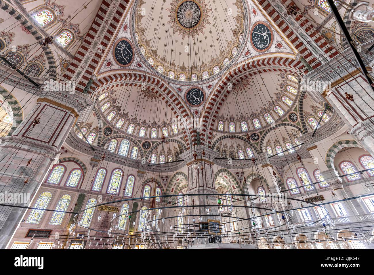 Fatih mosque in istanbul. internal view. Turkey. Stock Photo