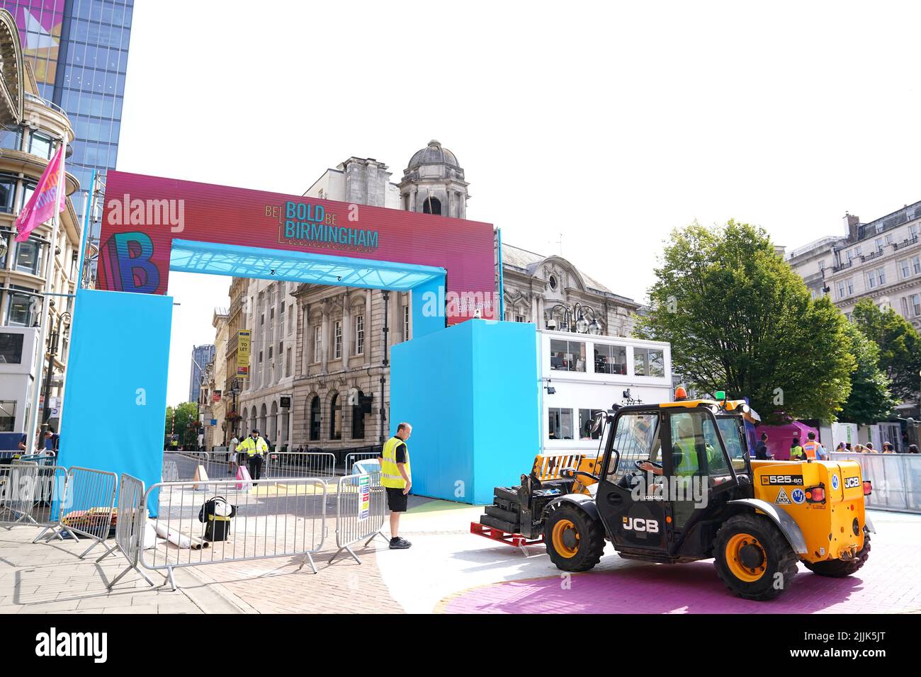 General view of preparations in Victoria Square ahead of the Commonwealth Games in Birmingham. Picture date: Wednesday July 27, 2022. Stock Photo