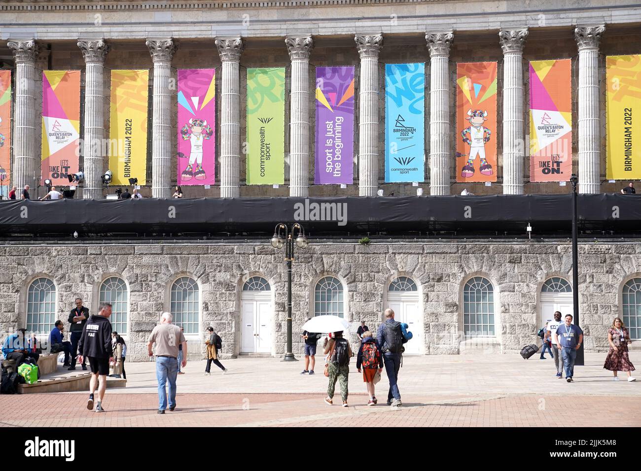 General view of the Birmingham 2022 signage in Victoria Square ahead of the Commonwealth Games in Birmingham. Picture date: Wednesday July 27, 2022. Stock Photo