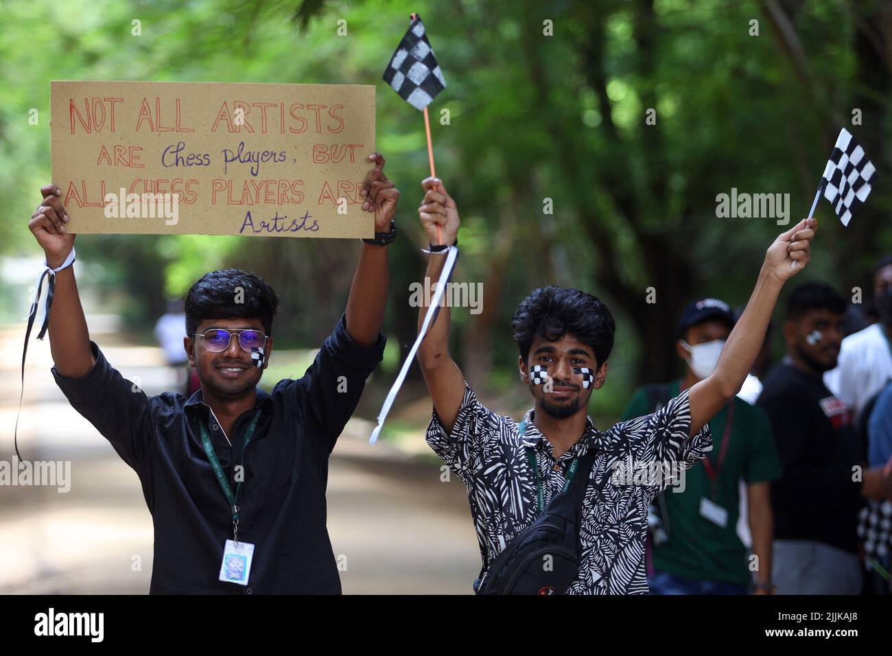 Chennai, Tamil Nadu, India. 30th July, 2022. An international chess player  thinks before making the next move during the second round of the 44th Chess  Olympiad in Chennai. (Credit Image: © Sri