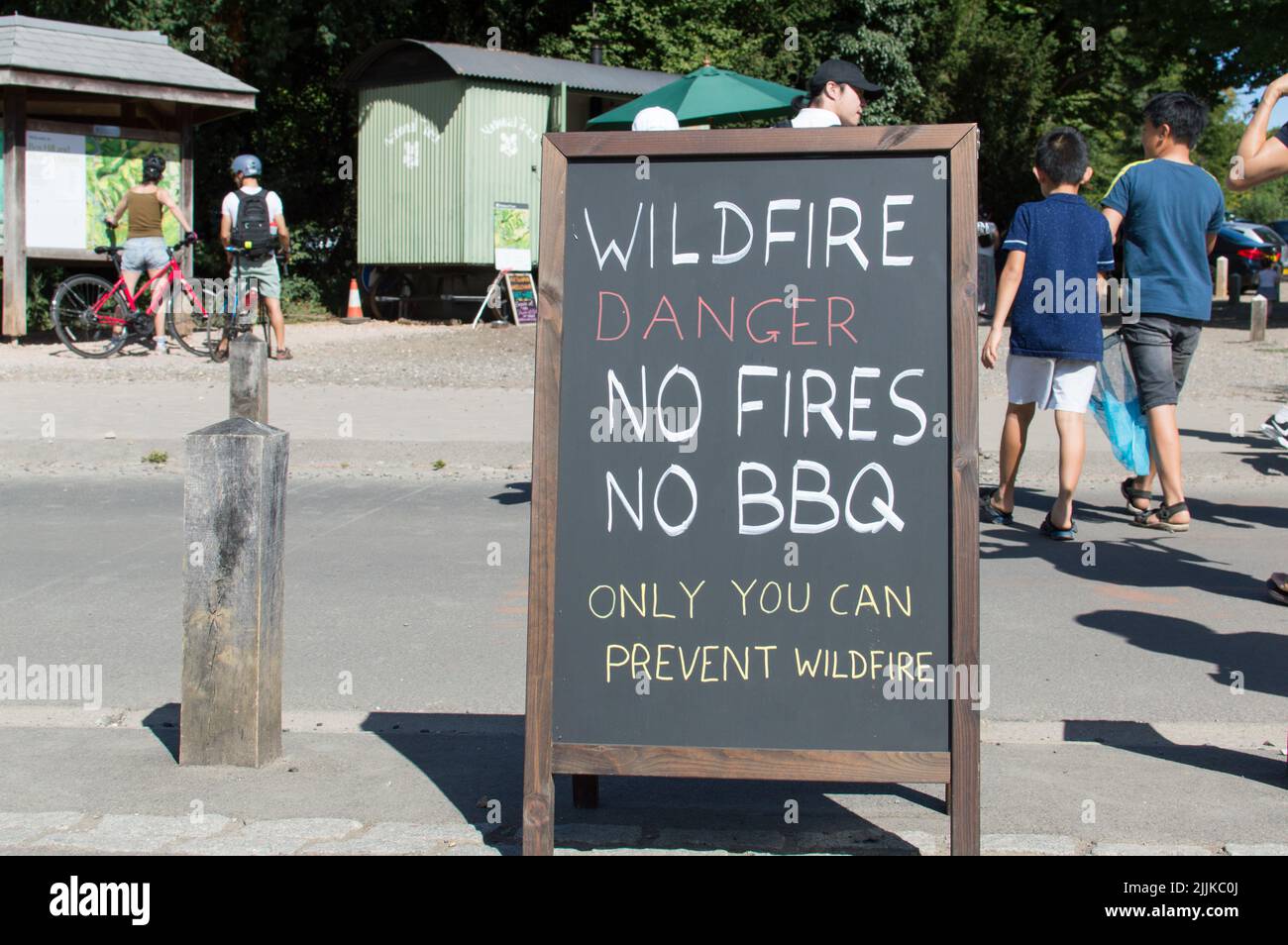 Prevent Wildfire in grassland Stock Photo