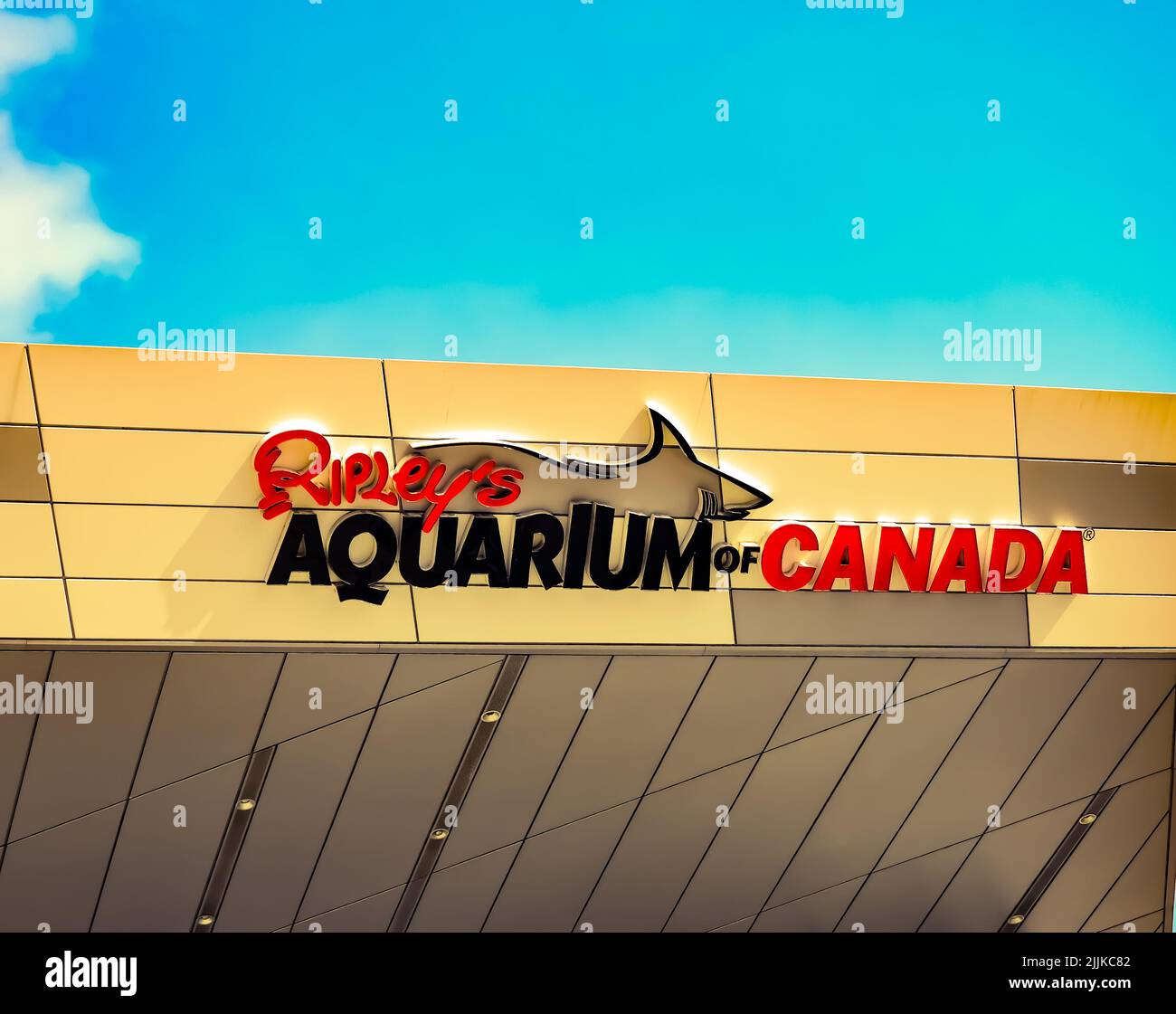 A closeup of the Ripley's Aquarium Entrance View Stock Photo Alamy