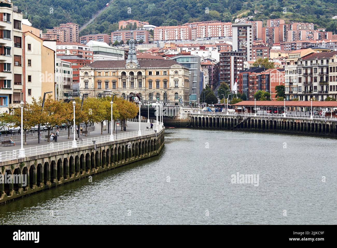 A closeup of the Estuary of Bilbao in Madrid, Argentina Stock Photo