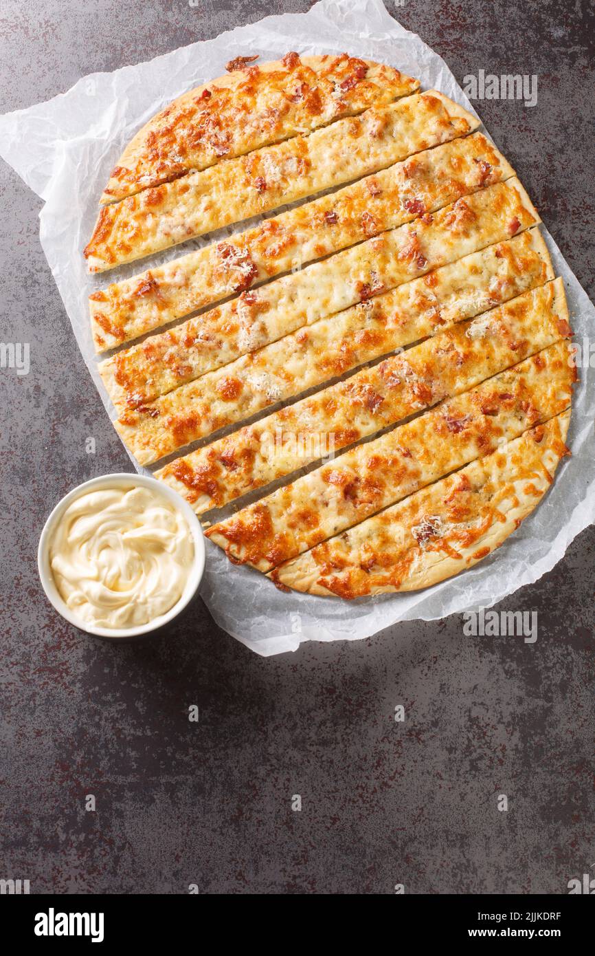 Atlantic Canada Garlic fingers dish consists of pizza dough that is