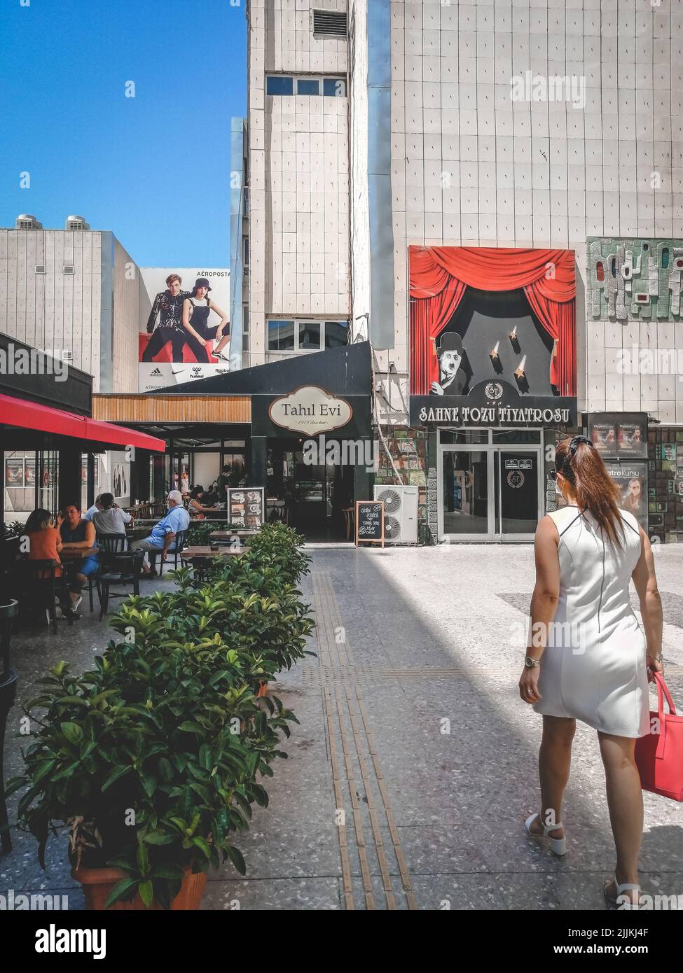 The "Sahne Tozu Tiyatrosu" popular theater in Izmir city center, Turkey Stock Photo