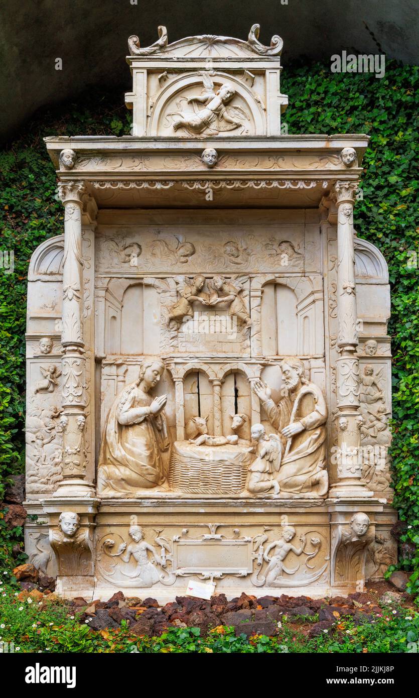 Nativity scene in Monte Palace Garden, Madeira, Portugal Stock Photo