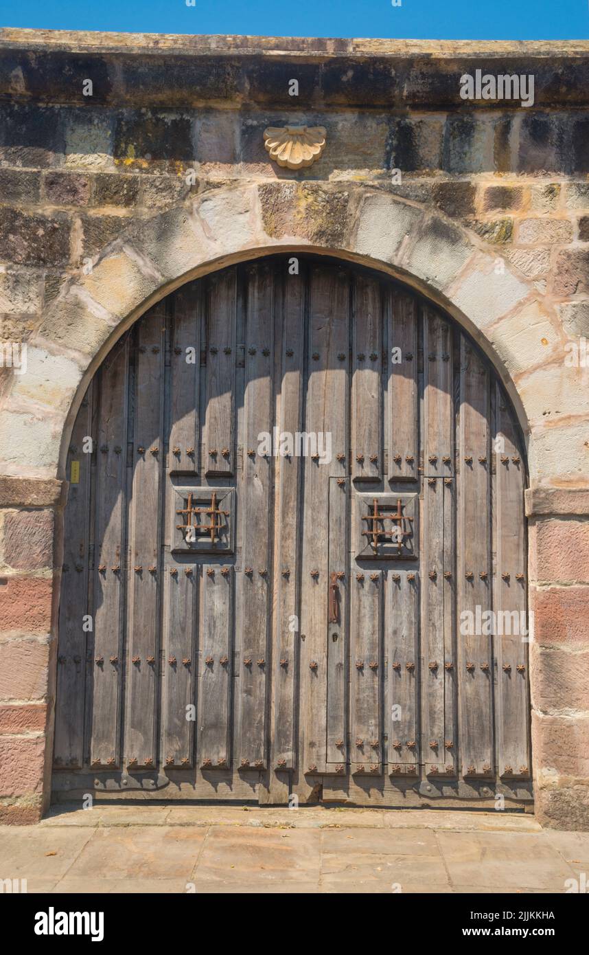 Gate. Riocorvo, Cantabria, Spain. Stock Photo