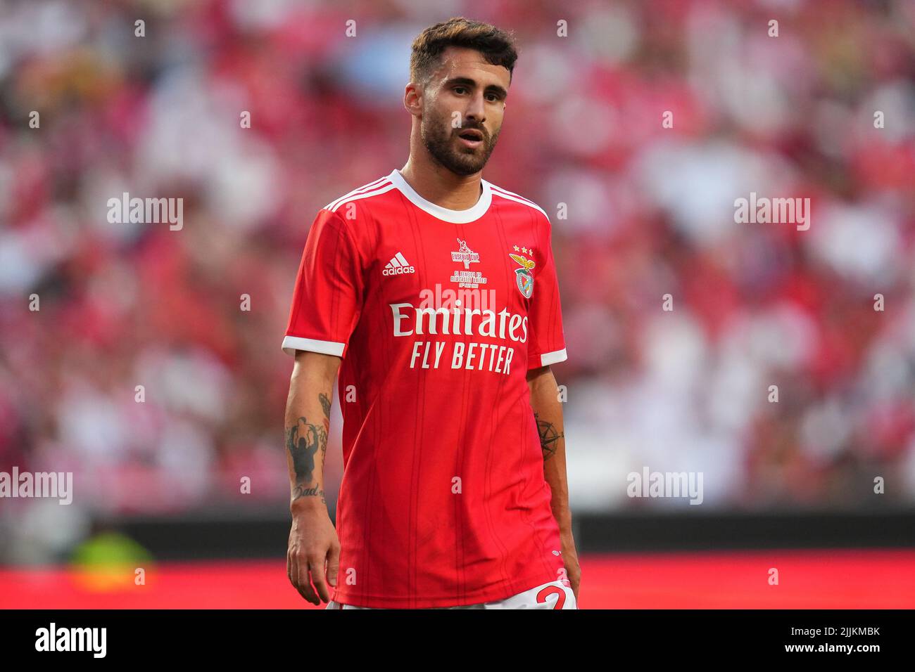 Lisbon, Portugal. July 25, 2022, Rafa Silva of Benfica during the Pre-Season Friendly Eusebio Cup match between SL Benfica and Newcastle United FC played at Estadio da Luz on July 25, 2022 in Lisbon, Portugal. (Photo by Bagu Blanco / PRESSINPHOTO) Stock Photo
