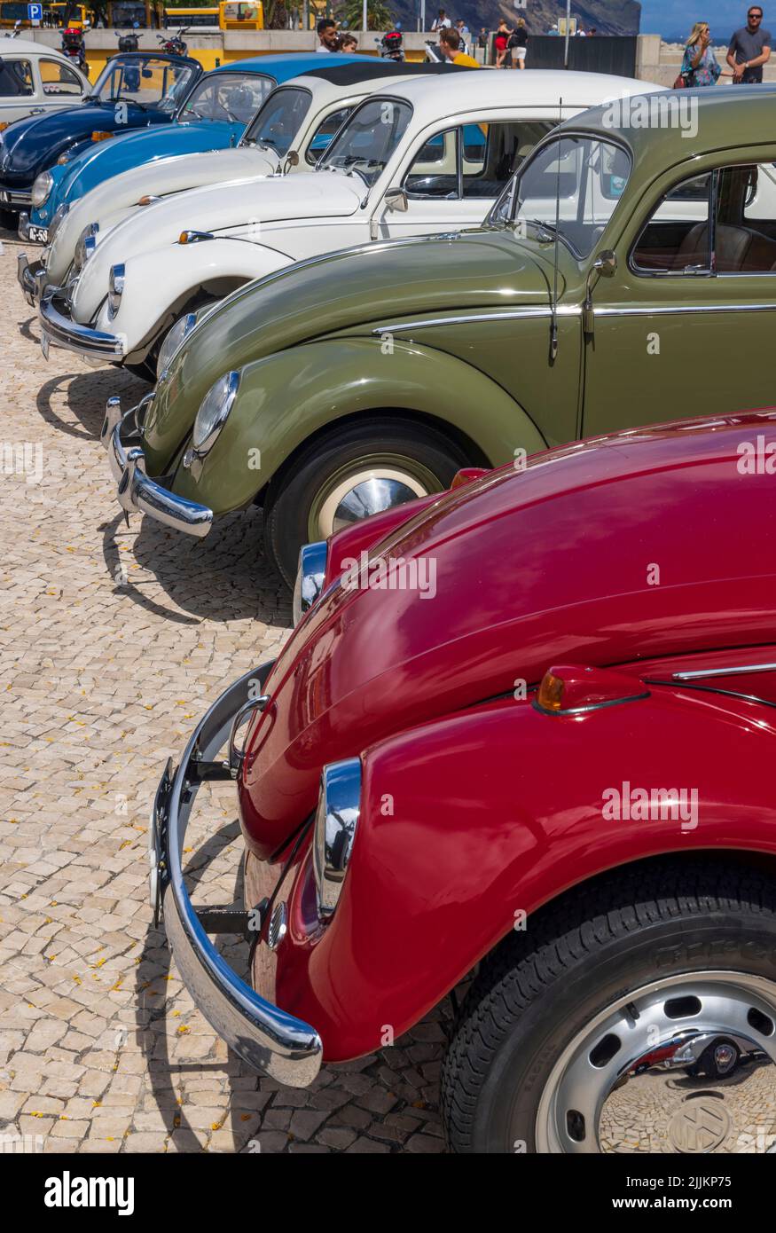 Classic Volkswagen's on show in Funchal, Madeira, Portugal Stock Photo