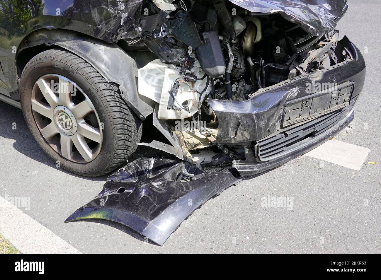 Car crash, VW, Berlin, Germany Stock Photo Alamy