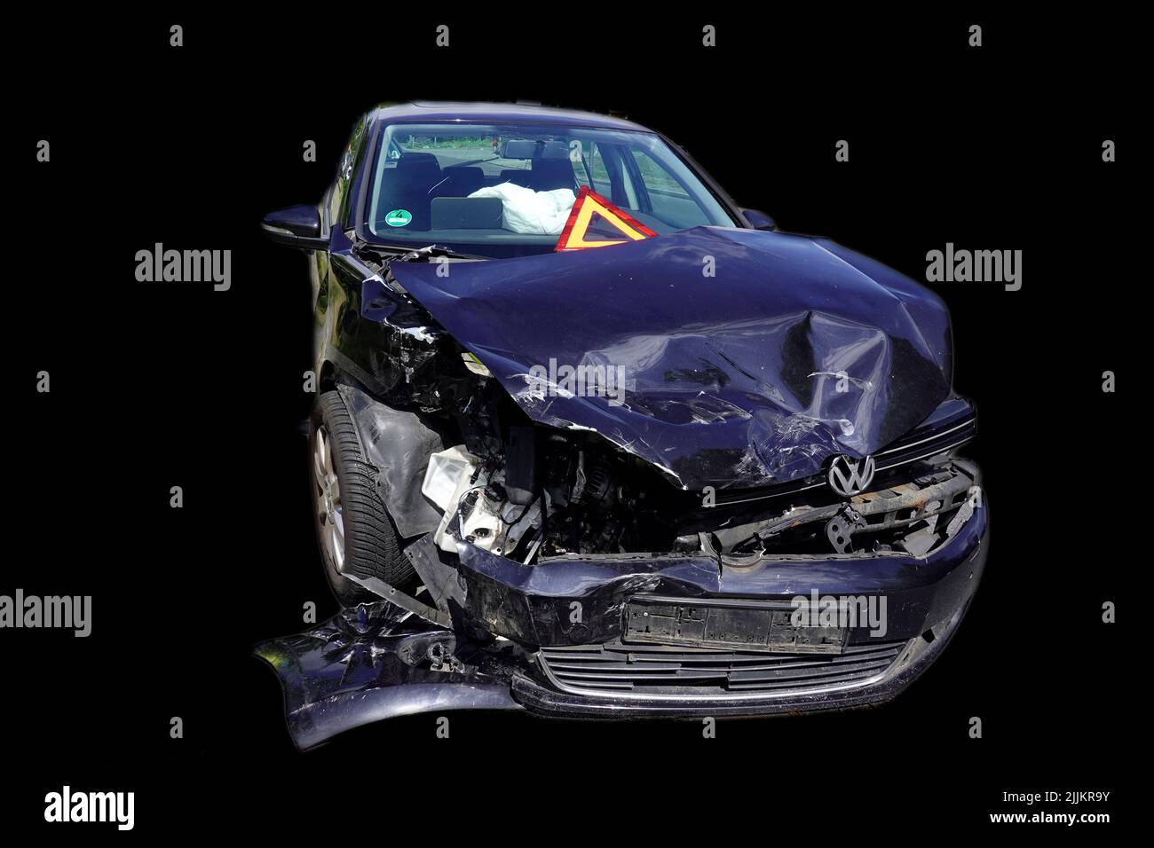 Car crash, VW, Berlin, Germany Stock Photo