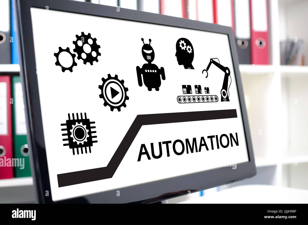 Automation concept shown on a computer screen Stock Photo - Alamy