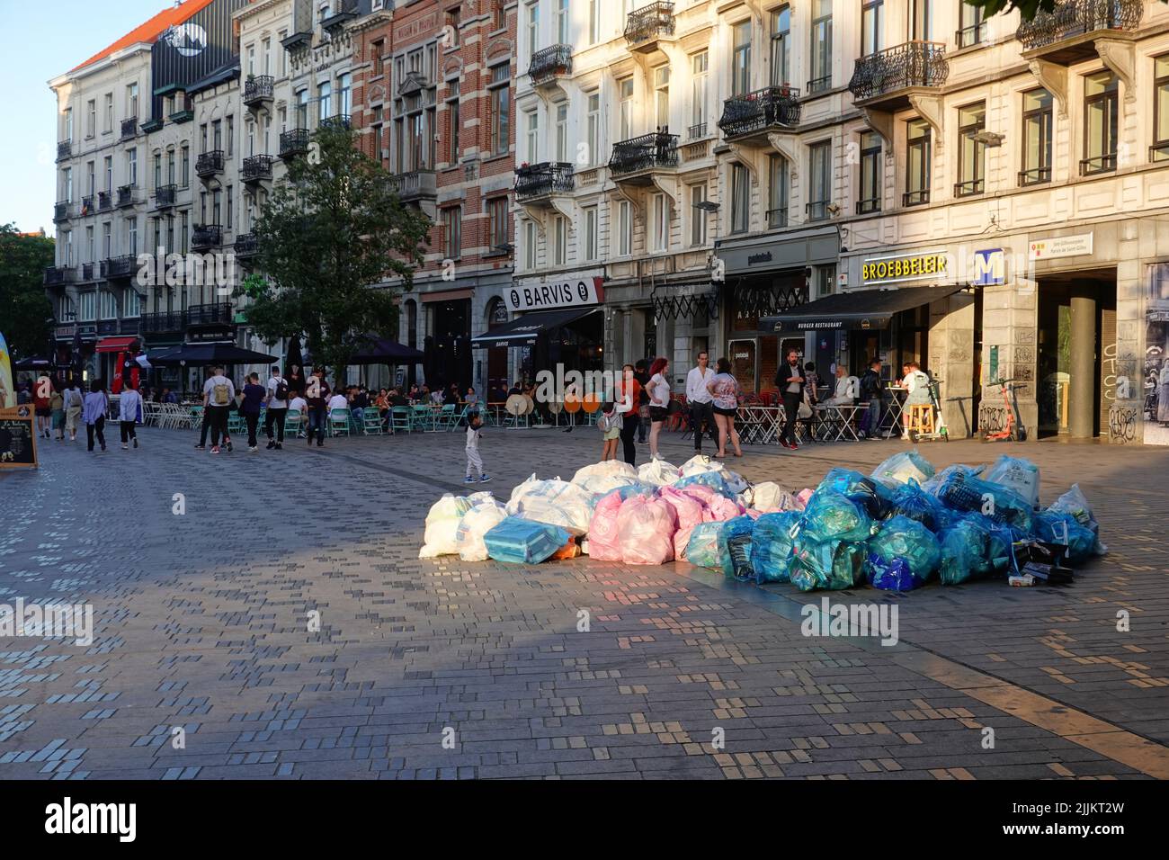 Brüssel, Müllproblem // Brussels, Garbage Problem Stock Photo