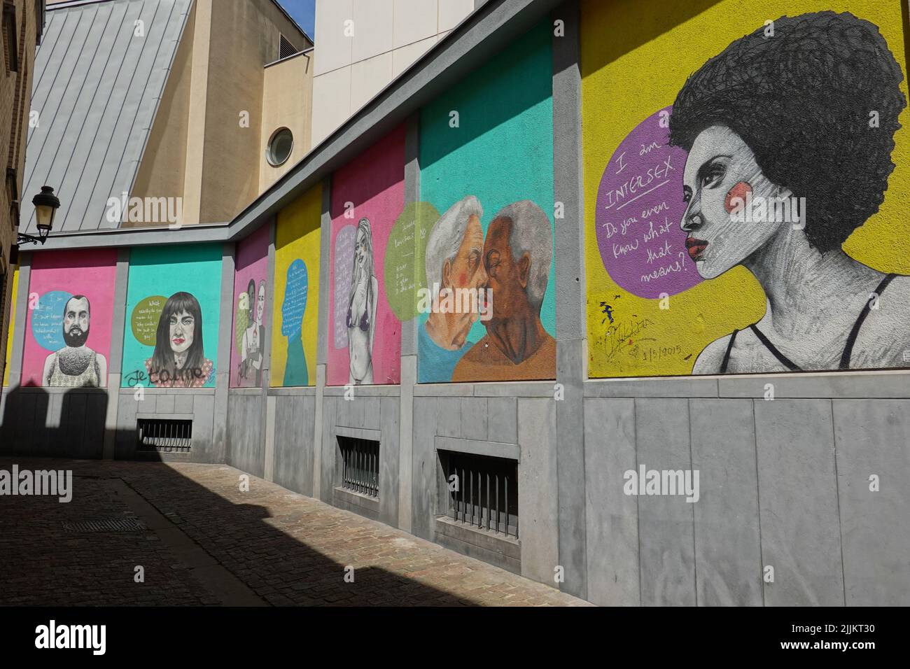 Brüssel, Rainbow House, Wandbild, Lollepot Straat // Brussels, Rainbow House, Wall Painting