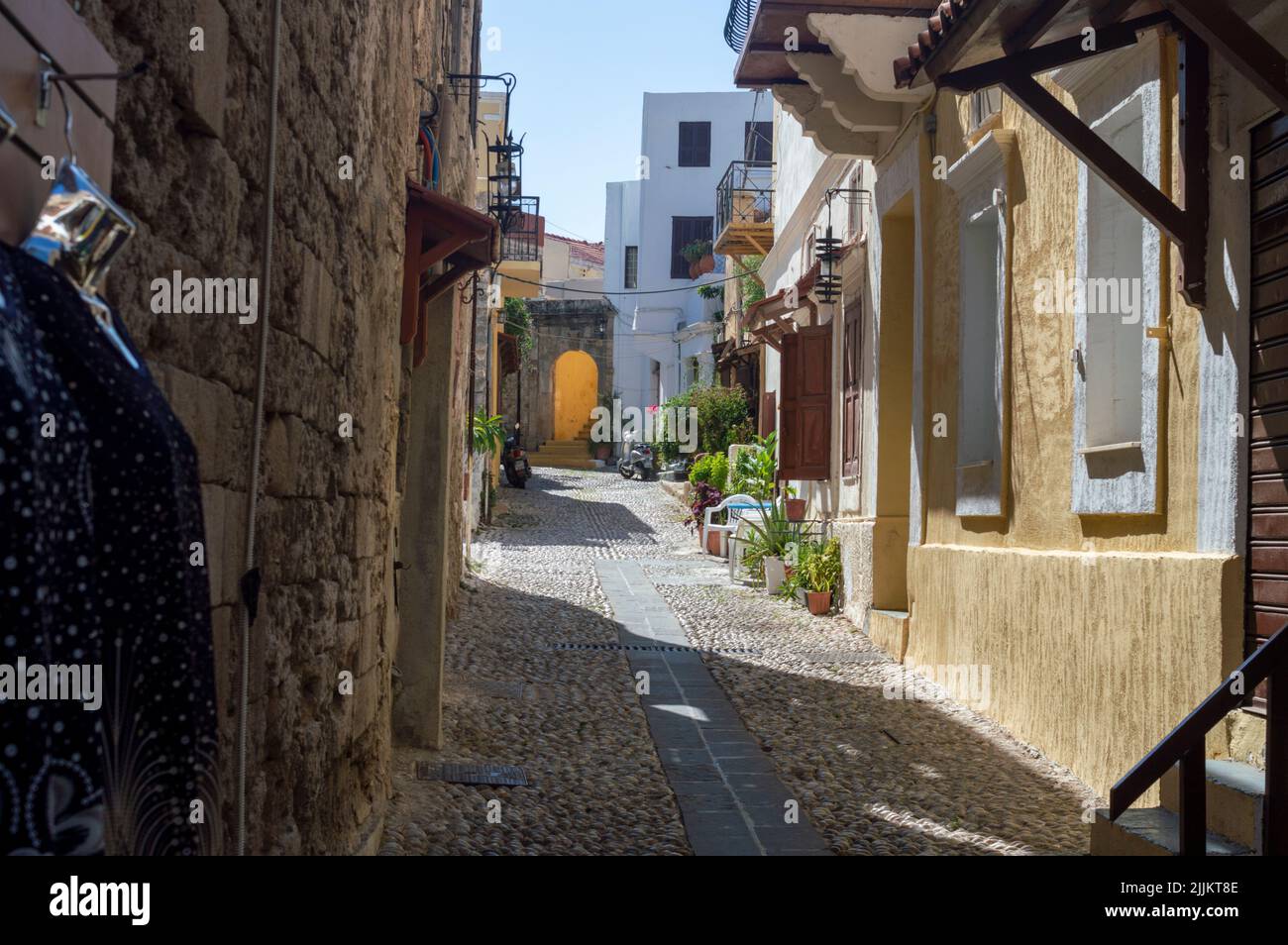 Medieval buildings in greece island hi-res stock photography and images ...