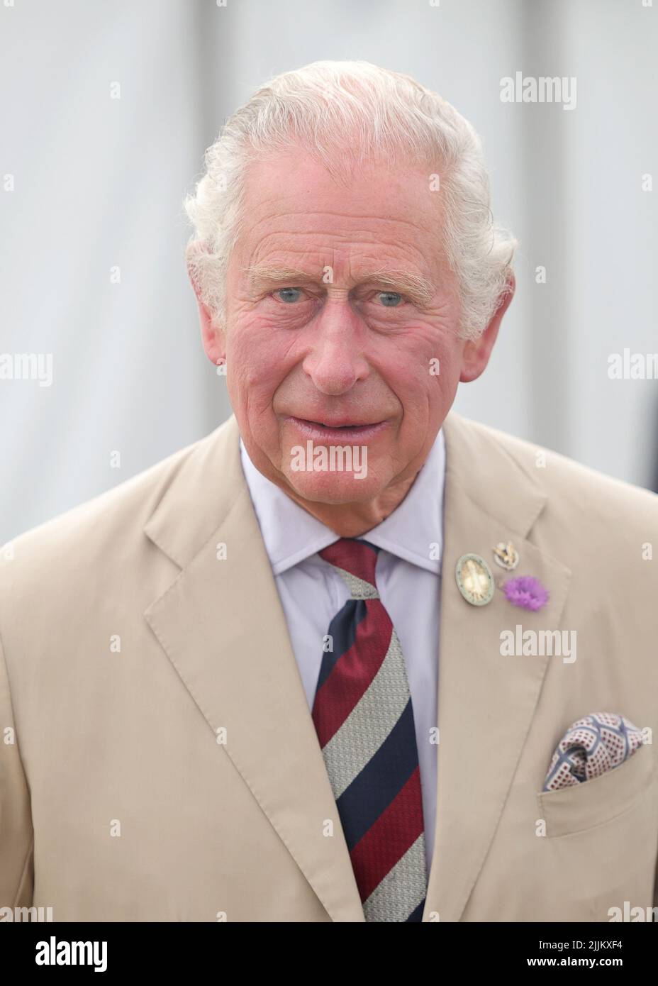 The Prince of Wales during his visit and tour of the Sandringham Flower