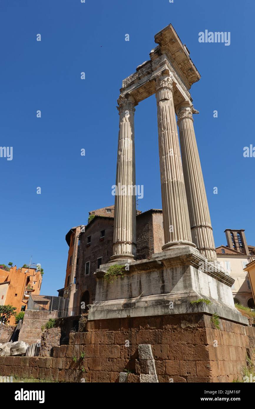 Rom, Tempel des Apollo Sosianus // Rome, Templi di Apollo Sosiano e di Bellona Stock Photo