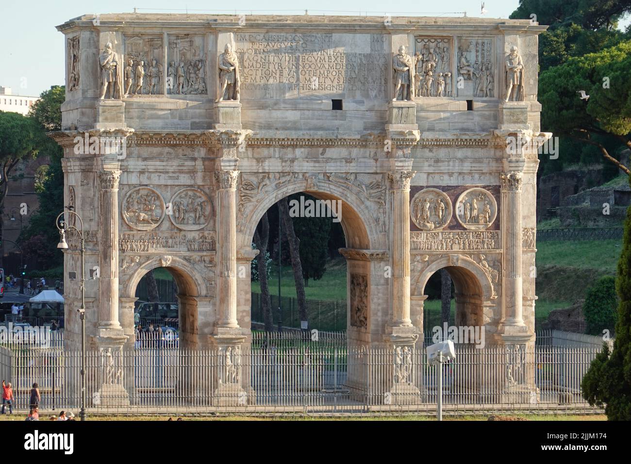 Rom, Forum Romanum,  Via Triumphalis, Konstantinsbogen // Rome, Forum Romanum,  Via Triumphalis, Arco di Costantino Stock Photo