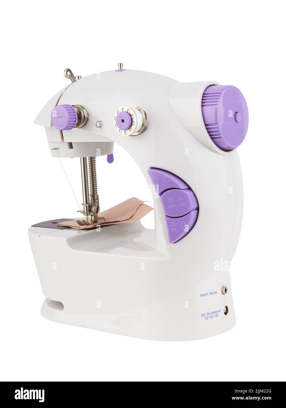 Sewing machine isolated on a white background Stock Photo