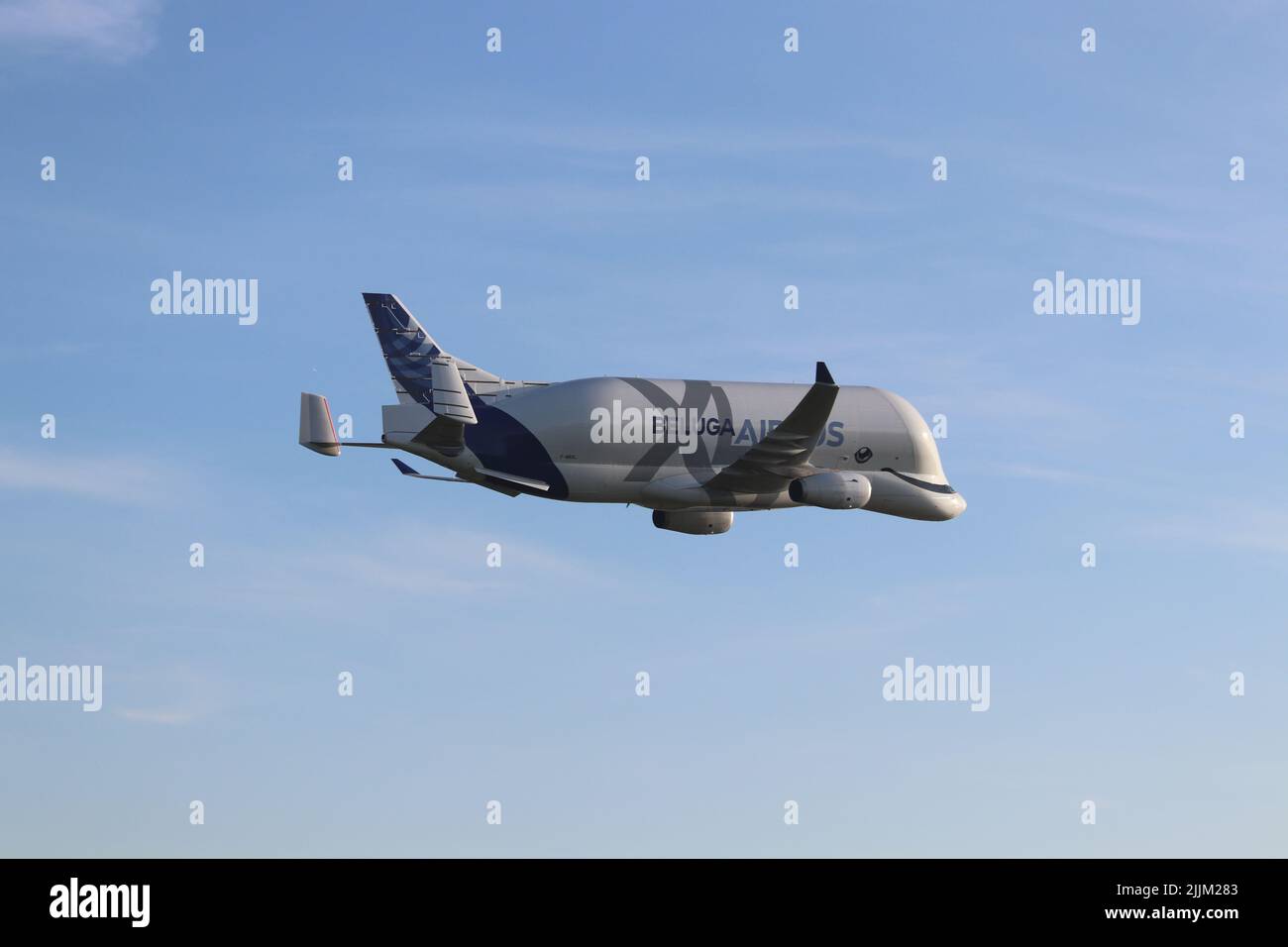 The new airbus A330 Beluga XL landing at Hawarden airport in North ...